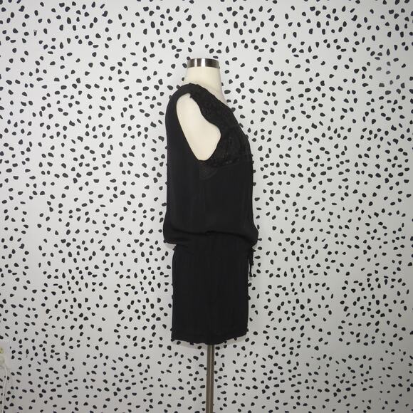 L Space Black Carly Embroidered Yoke Sleeveless Romper - Picture 8 of 11